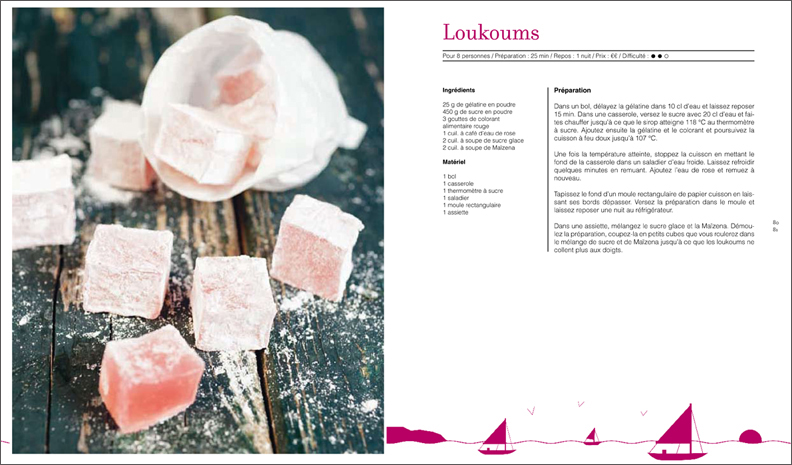 Photo culinaire recettes capitales loukoums roses