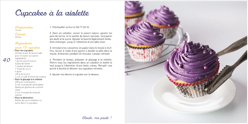 photographe culinaire Lyon cupcakes à la violette